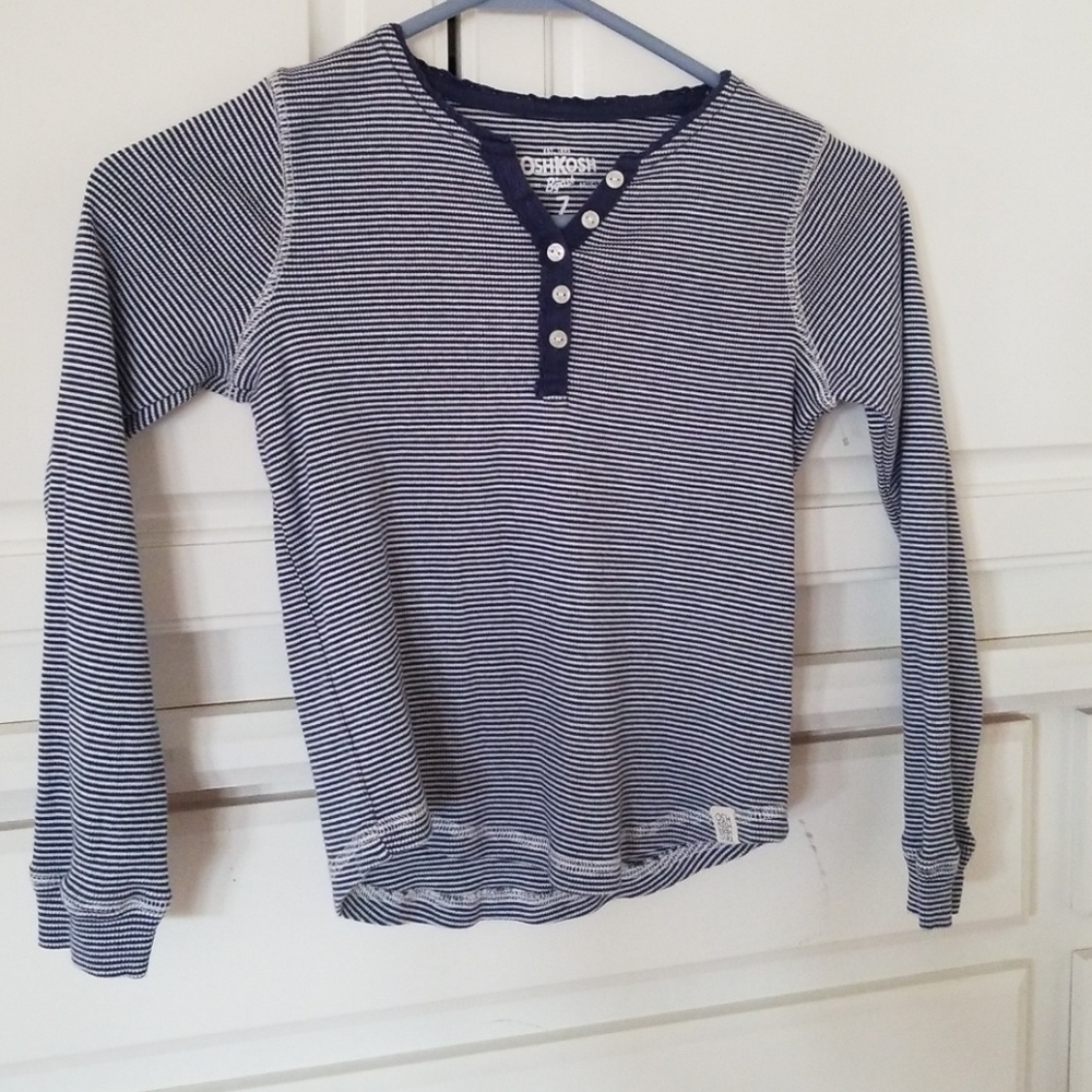 Navy & White Stripe Shirt